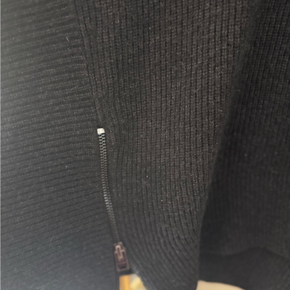All Saints Charcoal V-Neck  Cold Shoulder Sweater - Picture 5 of 12